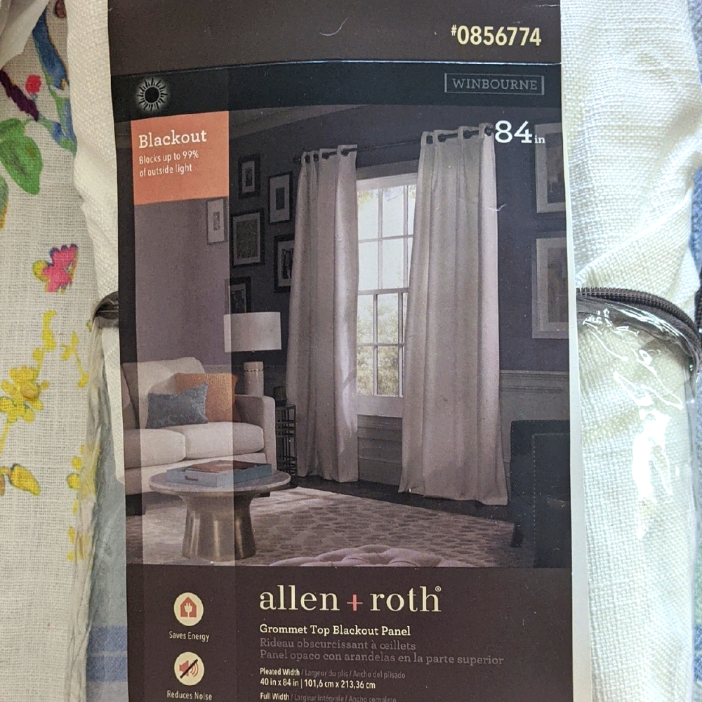 White Blackout Curtain Panel Set Of 2